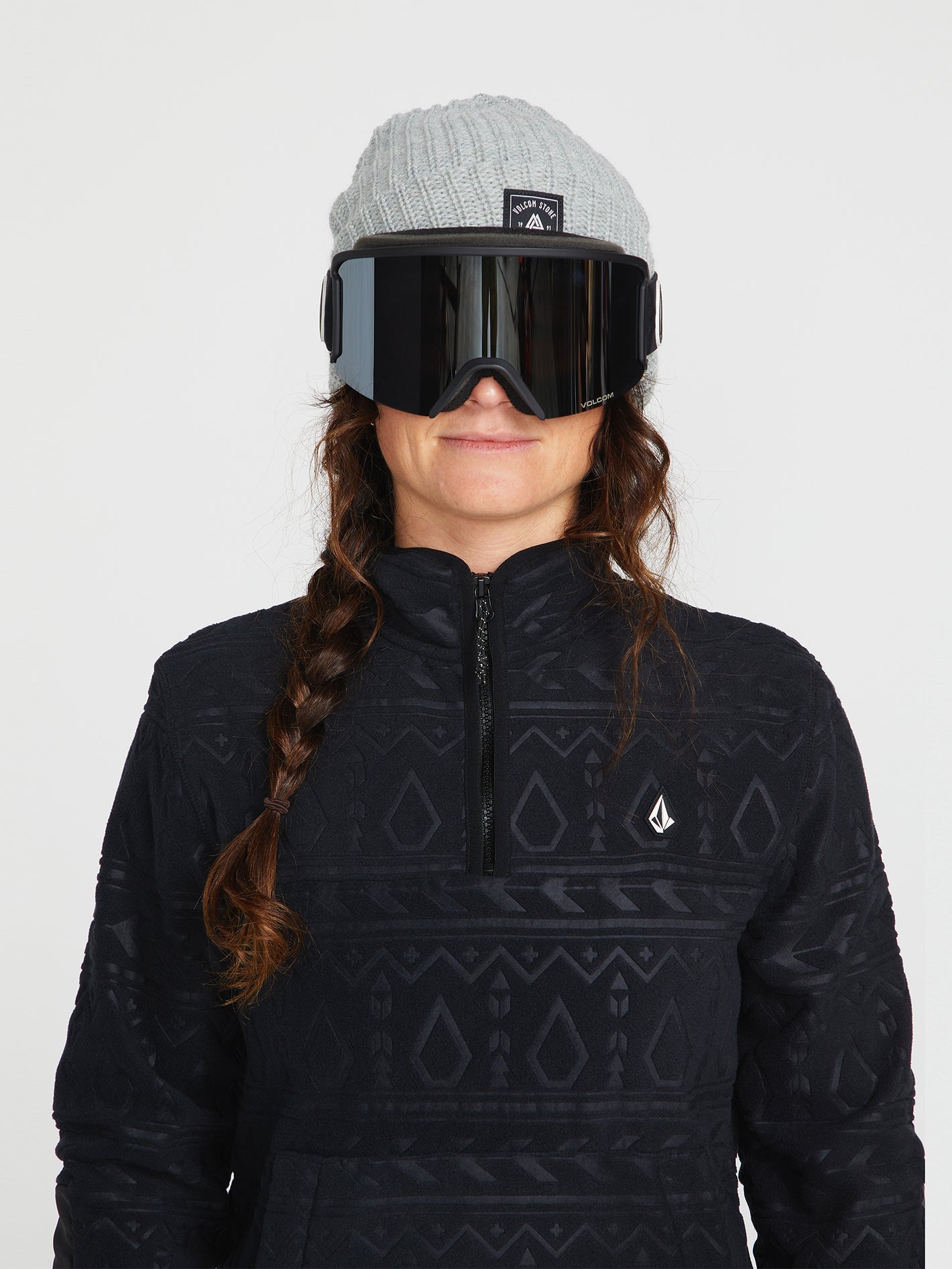 Polarfleece-Sweatshirt - Schwarz