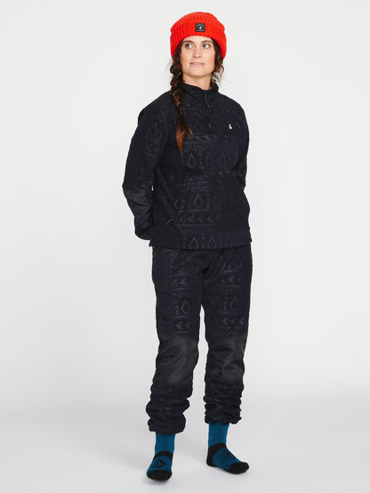 Polarfleece-Sweatshirt - Schwarz