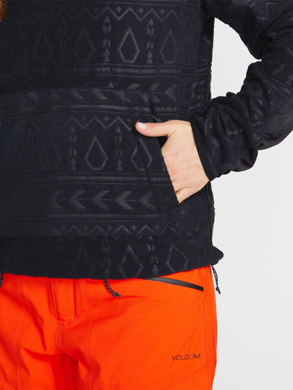 Polarfleece-Sweatshirt - Schwarz