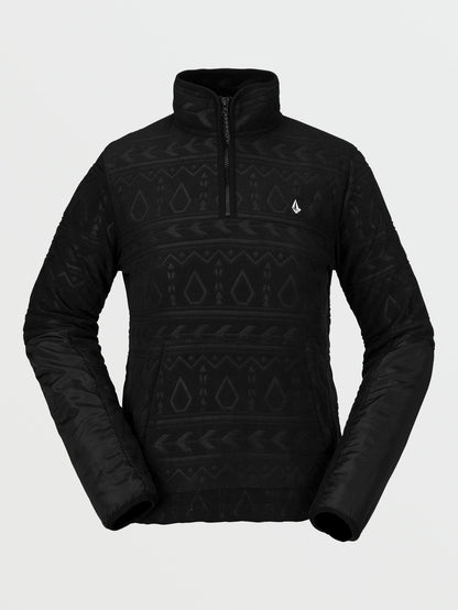 Polarfleece-Sweatshirt - Schwarz