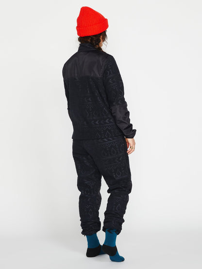 Polarfleece-Sweatshirt - Schwarz
