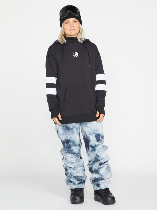 Kapuzenpullover mit Streifen - Schwarz