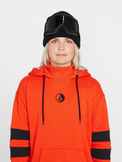 Kapuzenpullover mit Streifen - Orange Shock