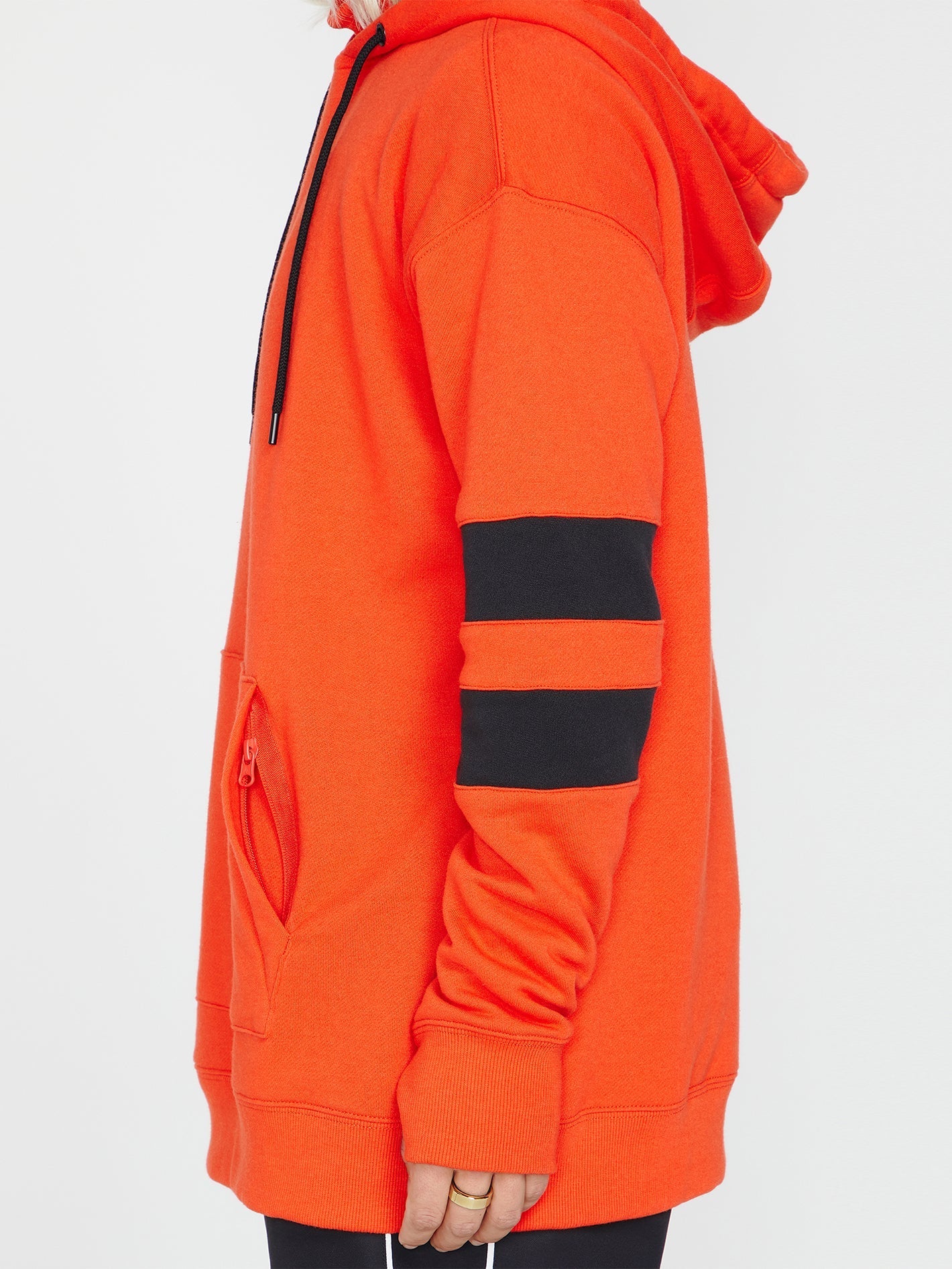 Kapuzenpullover mit Streifen - Orange Shock