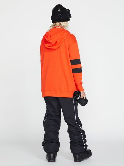 Kapuzenpullover mit Streifen - Orange Shock