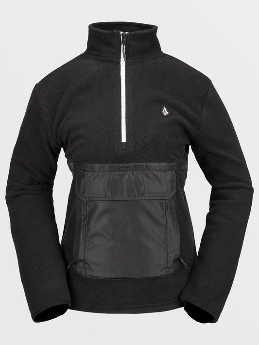 Polar Sweatshirt mit halbem Reißverschluss – SCHWARZ