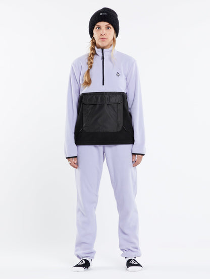 Polar Sweatshirt mit halbem Reißverschluss – LILA ASH