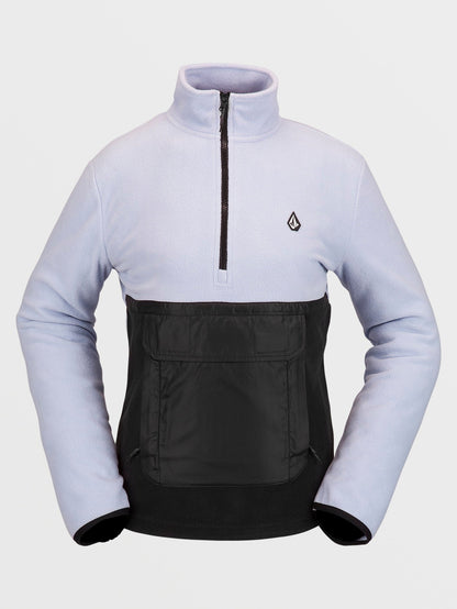 Polar Sweatshirt mit halbem Reißverschluss – LILA ASH