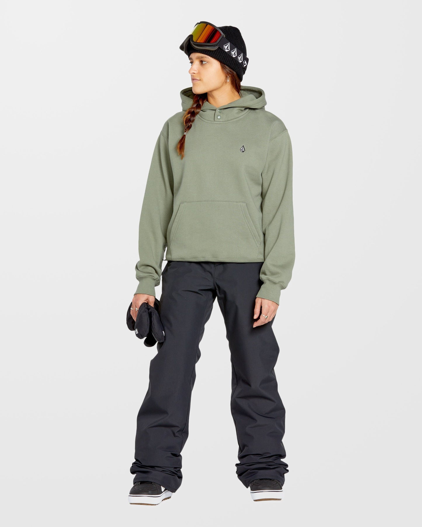 Costus Fleece Hoodie - Flechtengrün