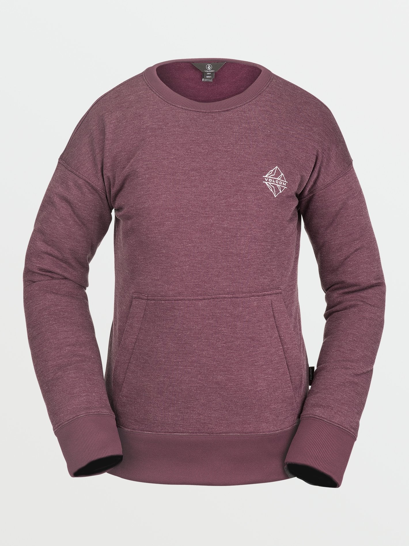 Polartec crew neck fleece - MERLOT