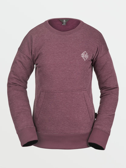 Polartec crew neck fleece - MERLOT