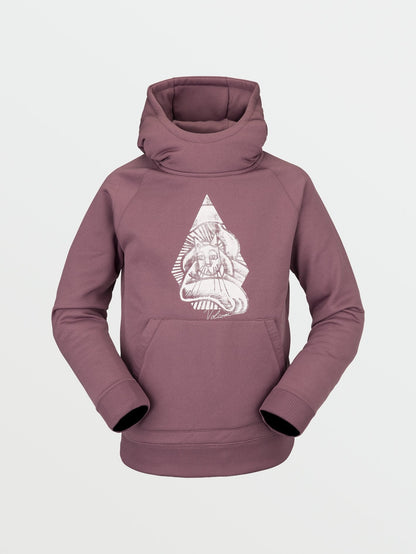 Youth Riding Fleece Hoodie - ROSEWOOD - (Children)
