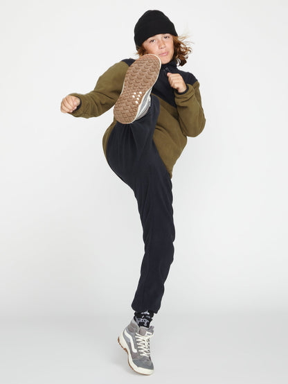 Polarfleece-Sweatshirt – Dunkles Teakholz – (Kind)