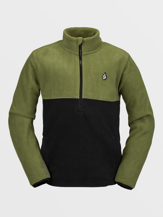 Polar-Sweatshirt mit halbem Reißverschluss für Jugendliche – MILITÄR – (Kinder)