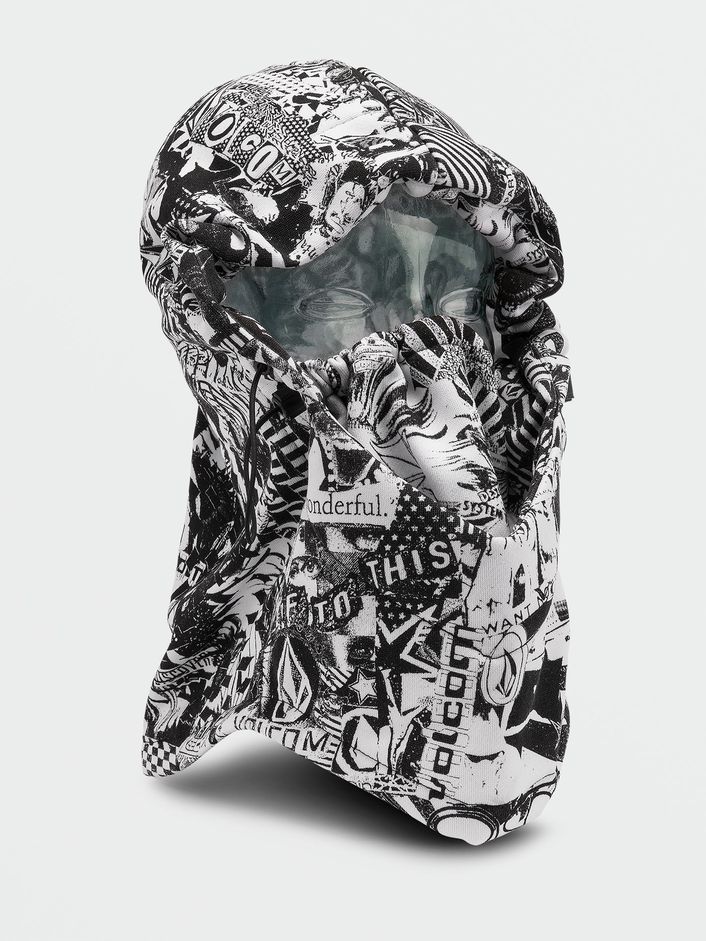 Capuche Hydro Fleece Hood Thingy - Black White