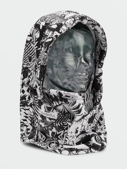 Capuche Hydro Fleece Hood Thingy - Black White