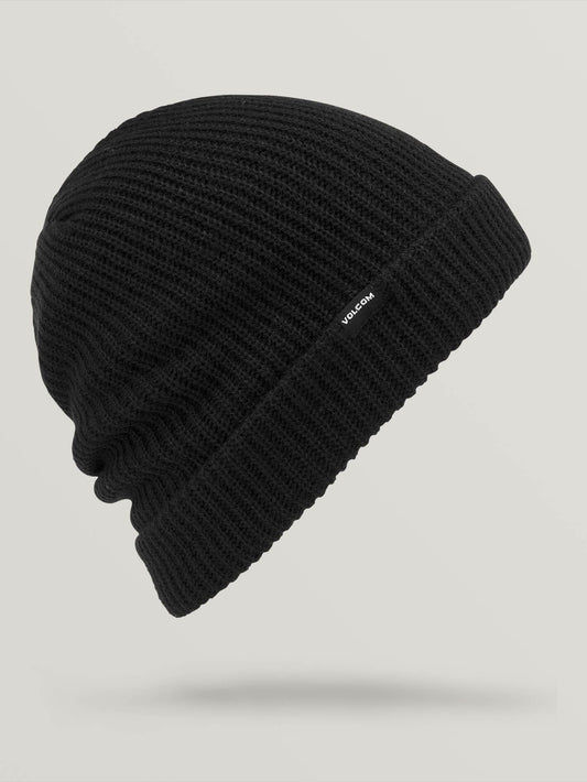 Beanie mit gefütterter Schleife – SCHWARZ