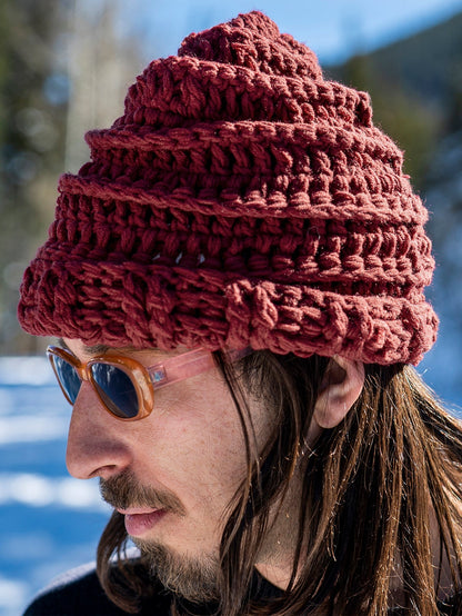 Bonnet en maille Rav - MAROON