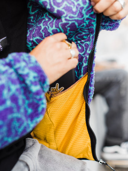 Muzzer Fuzzar Sherpa Zip-Up Sweatshirt - PRINT