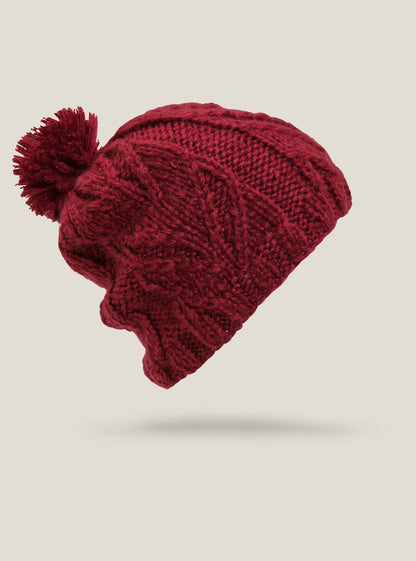 Leaf Bonnet - Deep Red