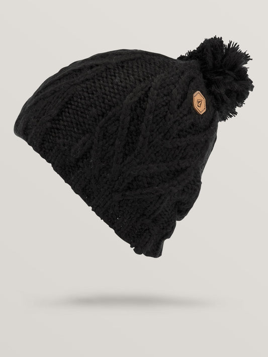 Leaf Beanie - SCHWARZ