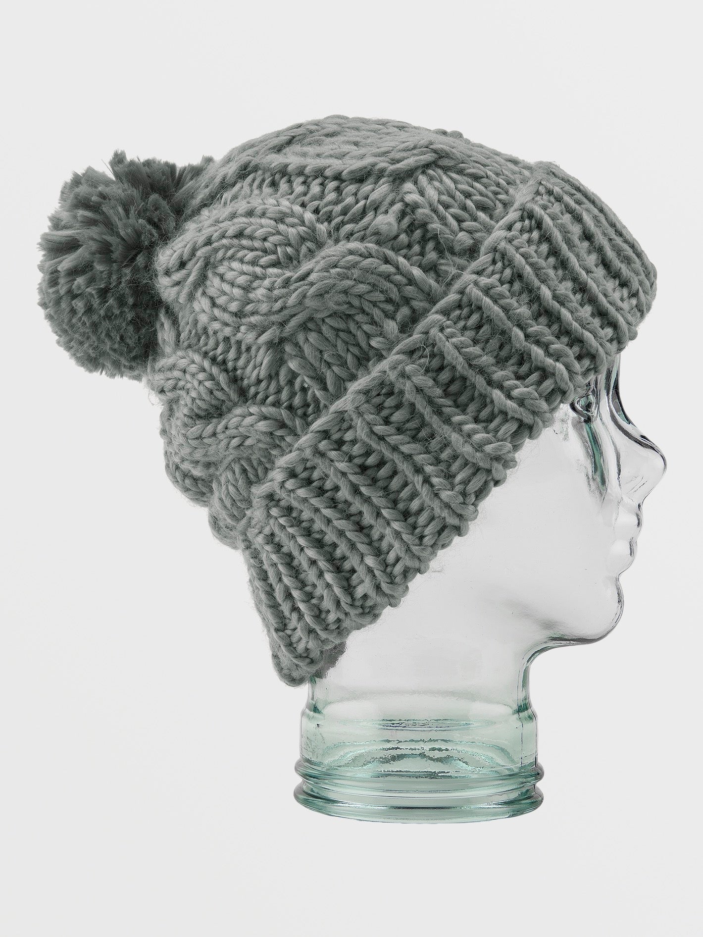 Hand-knitted Bobble Hat - STORM GREY