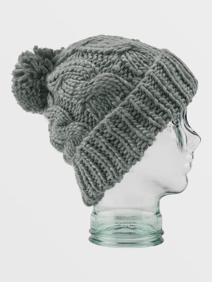 Hand-knitted Bobble Hat - STORM GREY