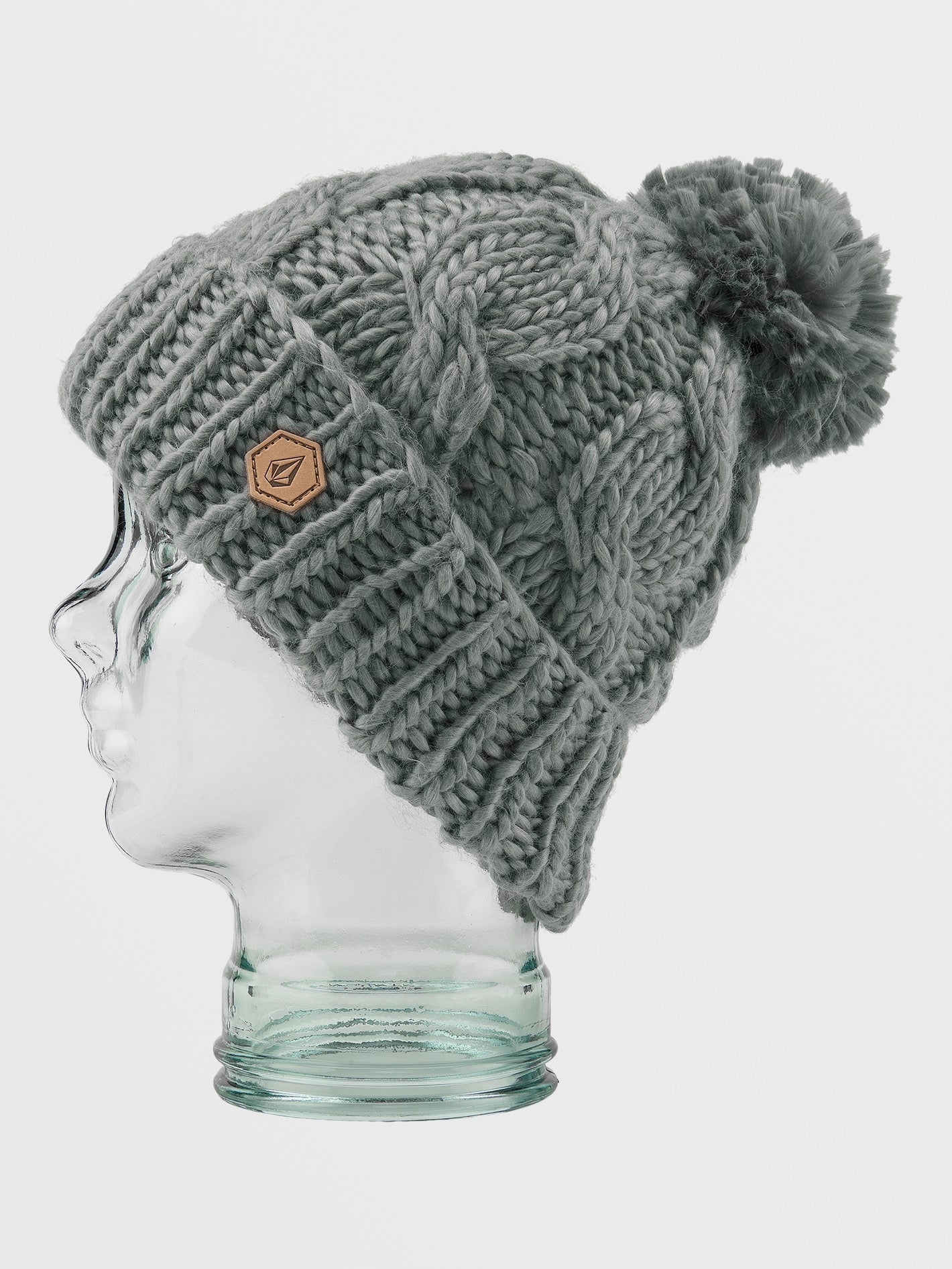 Hand-knitted Bobble Hat - STORM GREY