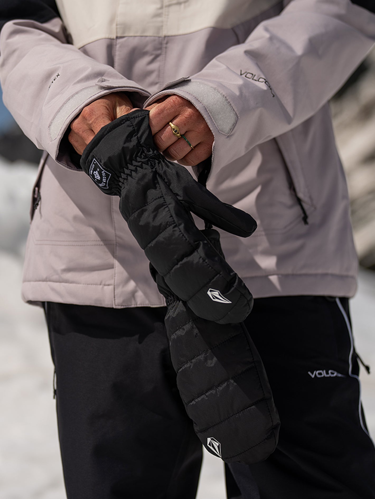 Puff Puff Fäustlinge – Schwarz (Unisex)