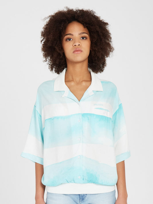 Stay Stripes Shirt - PALE AQUA