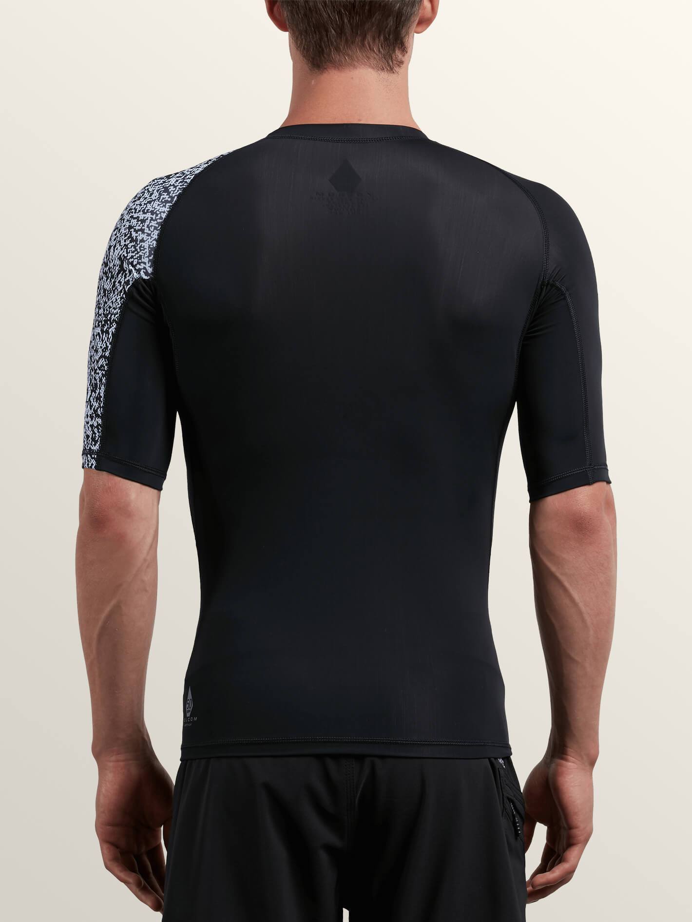 Lido Block Short Sleeve Lycra - Black