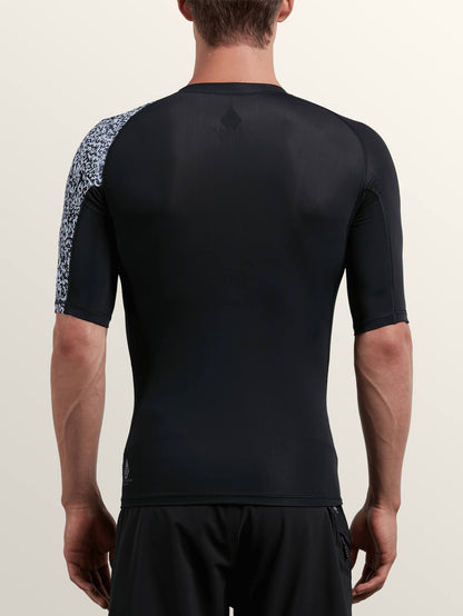 Lido Block Short Sleeve Lycra - Black
