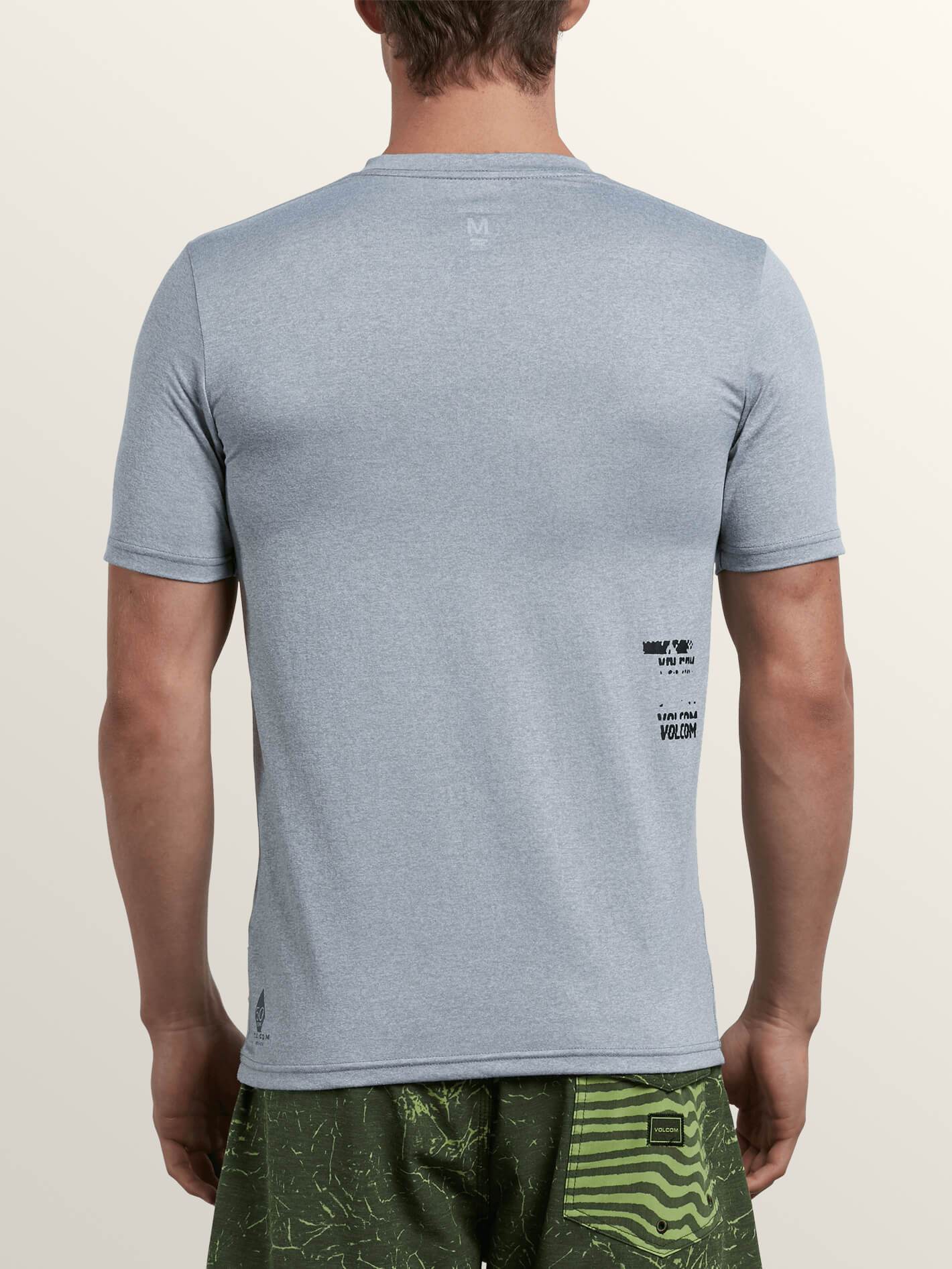 Lido Pixel Heather Short Sleeve Rashguard - Pewter