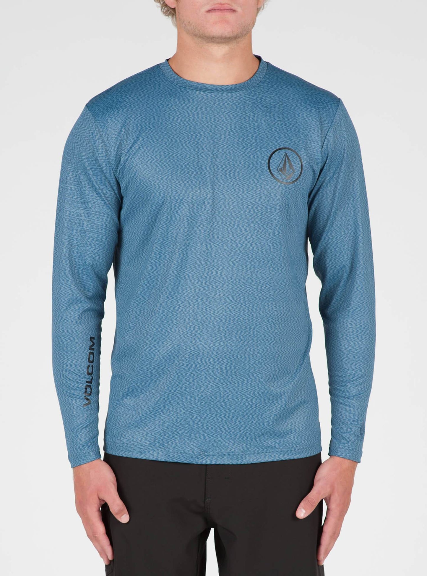 Distortion Langarm Lycra - Rauchblau