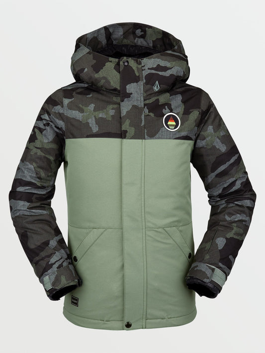 Isolierte Schneejacke von Sass'N'Fras – Staubgrün (Kinder)