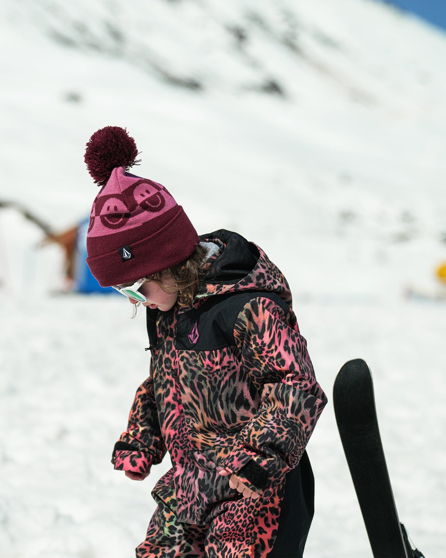 Camoblast Bobble Hat - Burgundy - (CHILDREN)