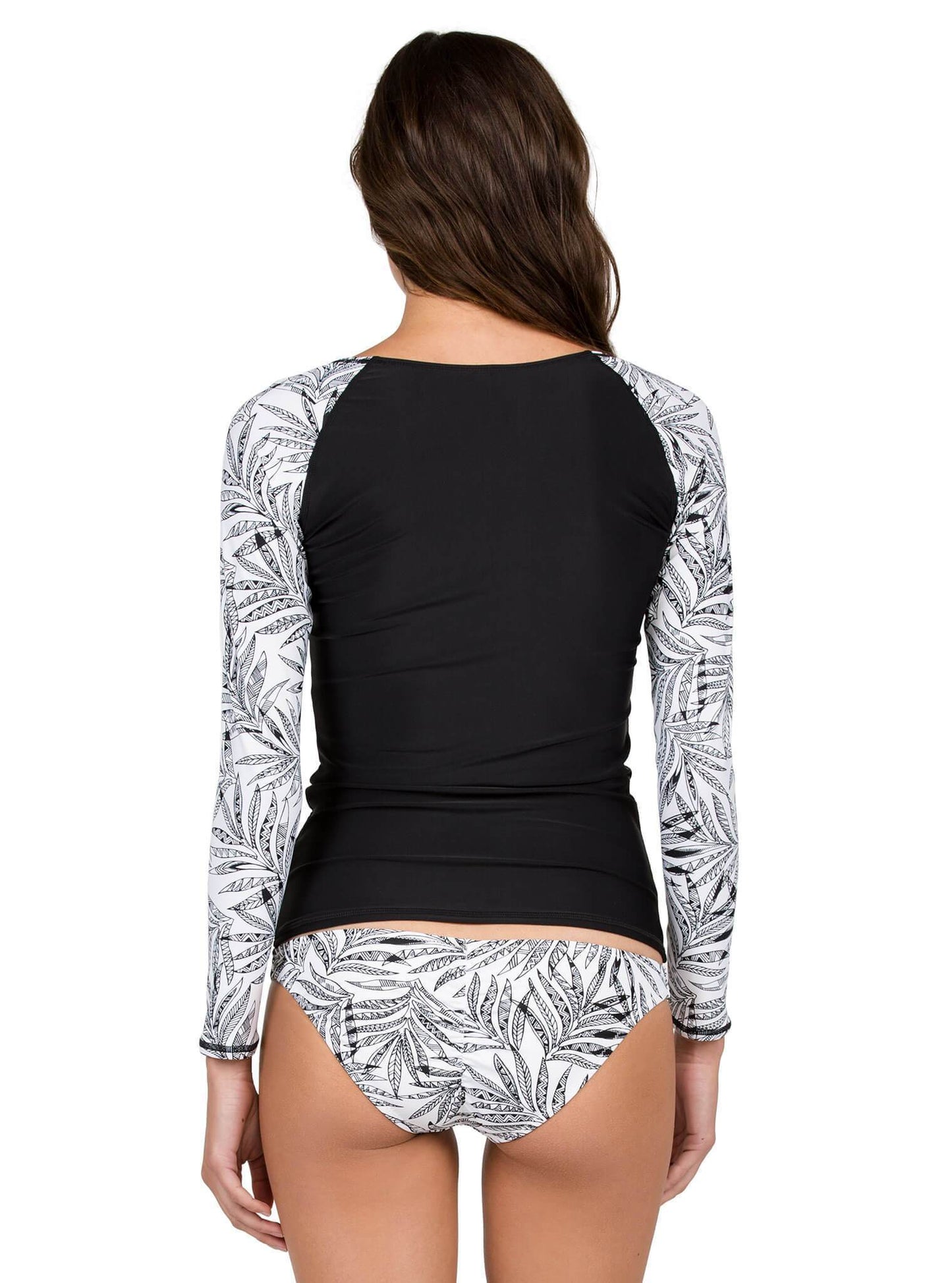 Haut de maillot manches longues Leaf Me Alone - Black