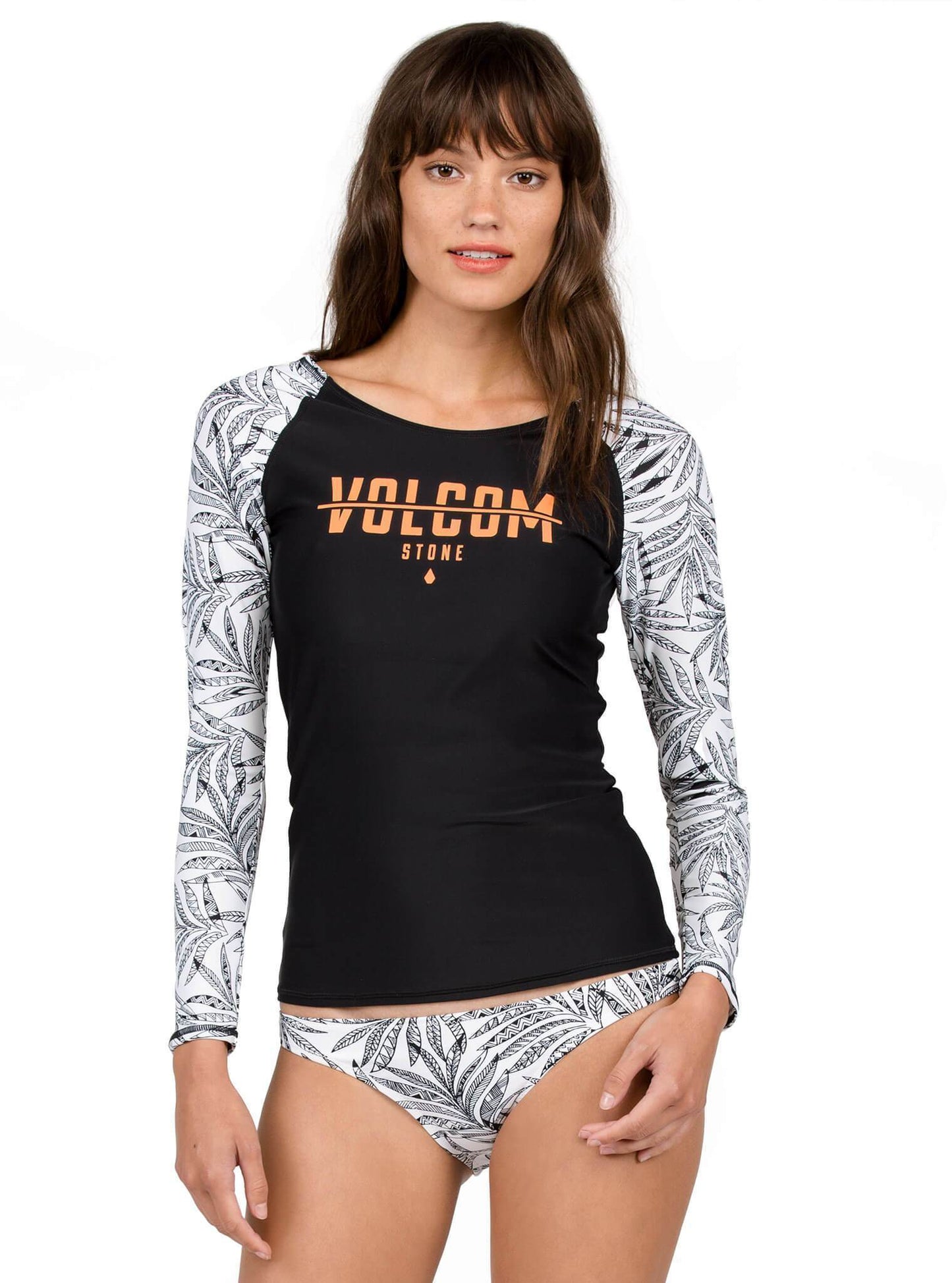 Haut de maillot manches longues Leaf Me Alone - Black
