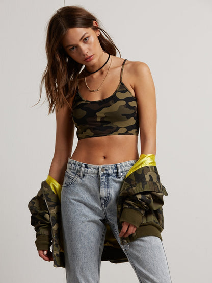 Haut de bikini Cant Sea Me Crop - Dark Camo