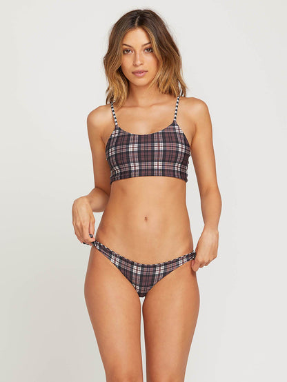 Haut de maillot Plaid Attitude Scoop - Dark Chocolate (Réversible)