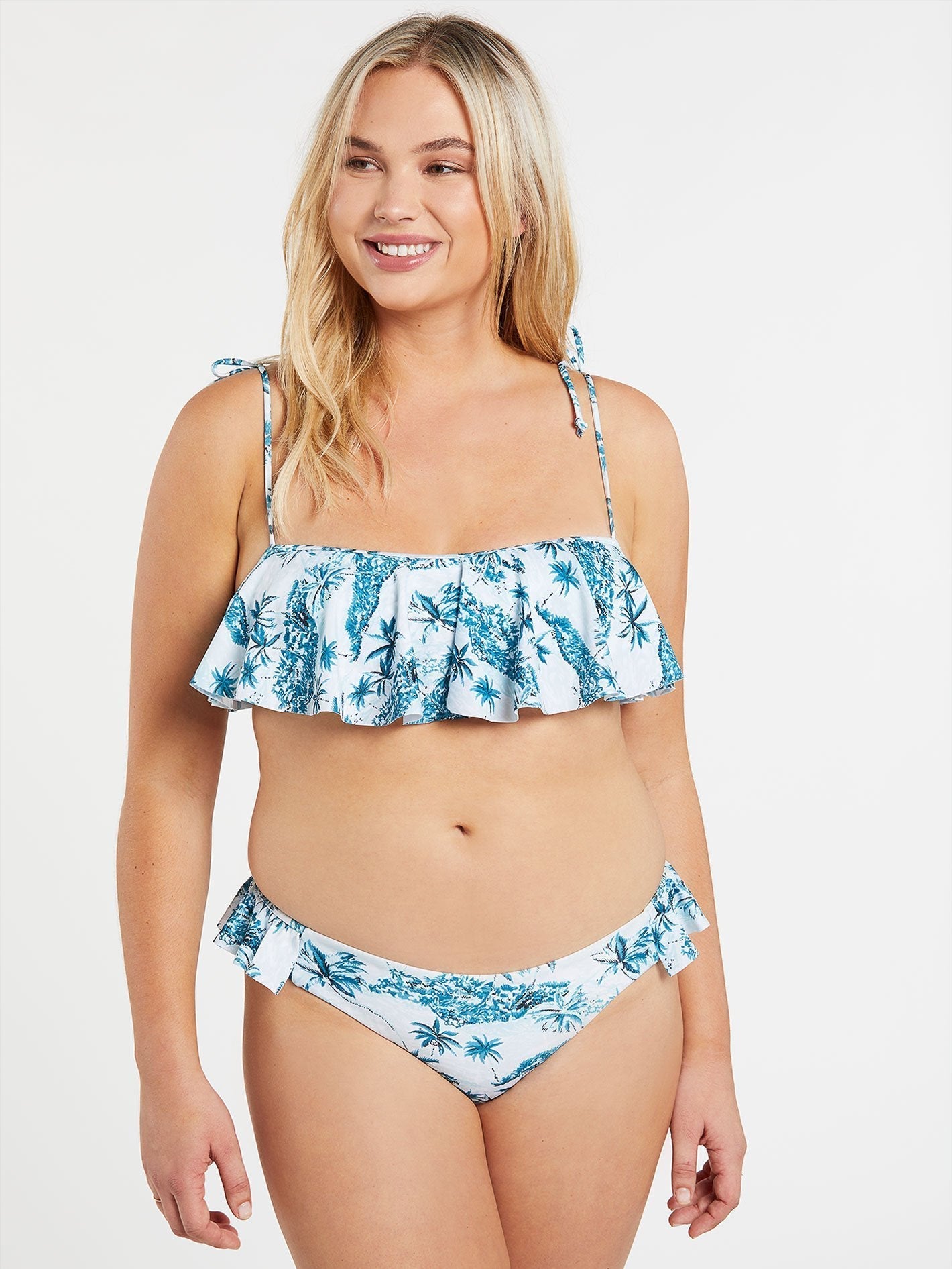 Haut de maillot I'M Not Croplette - TIDAL BLUE