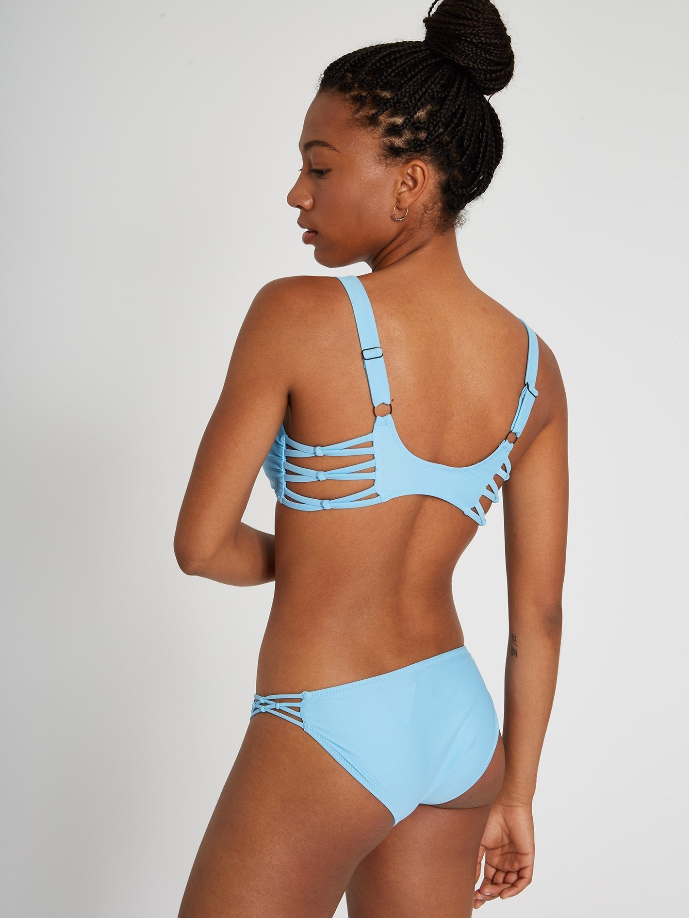 Simply Solid V-Ausschnitt-Bikinioberteil - Küstenblau