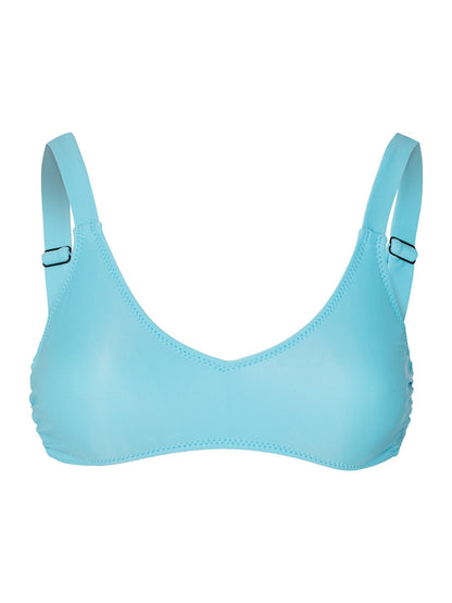 Simply Solid V-Ausschnitt-Bikinioberteil - Küstenblau