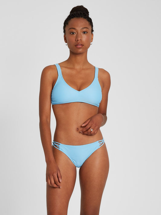 Simply Solid V-Ausschnitt-Bikinioberteil - Küstenblau