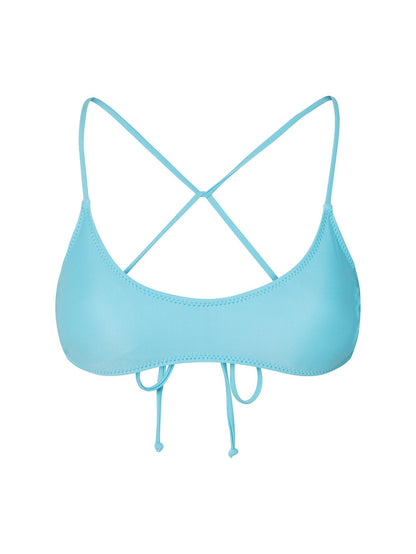 Haut de maillot Simply Solid Scoop - Coastal Blue
