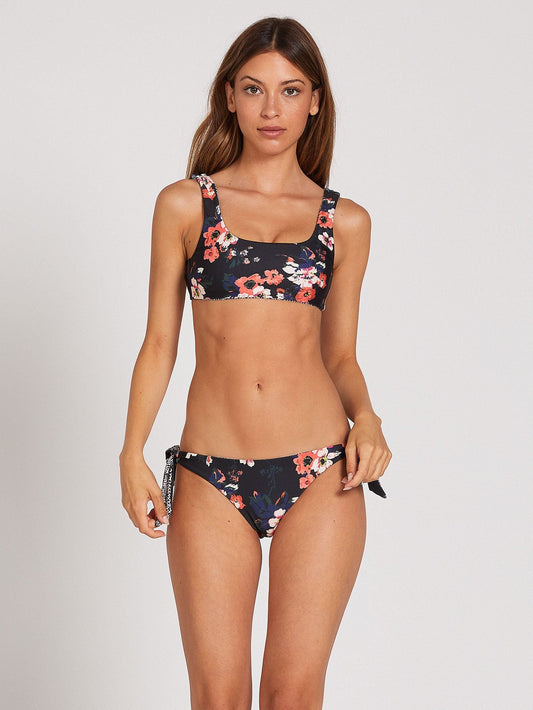 Leaf It Be – U-Ausschnitt-Bikinioberteil – SCHWARZ