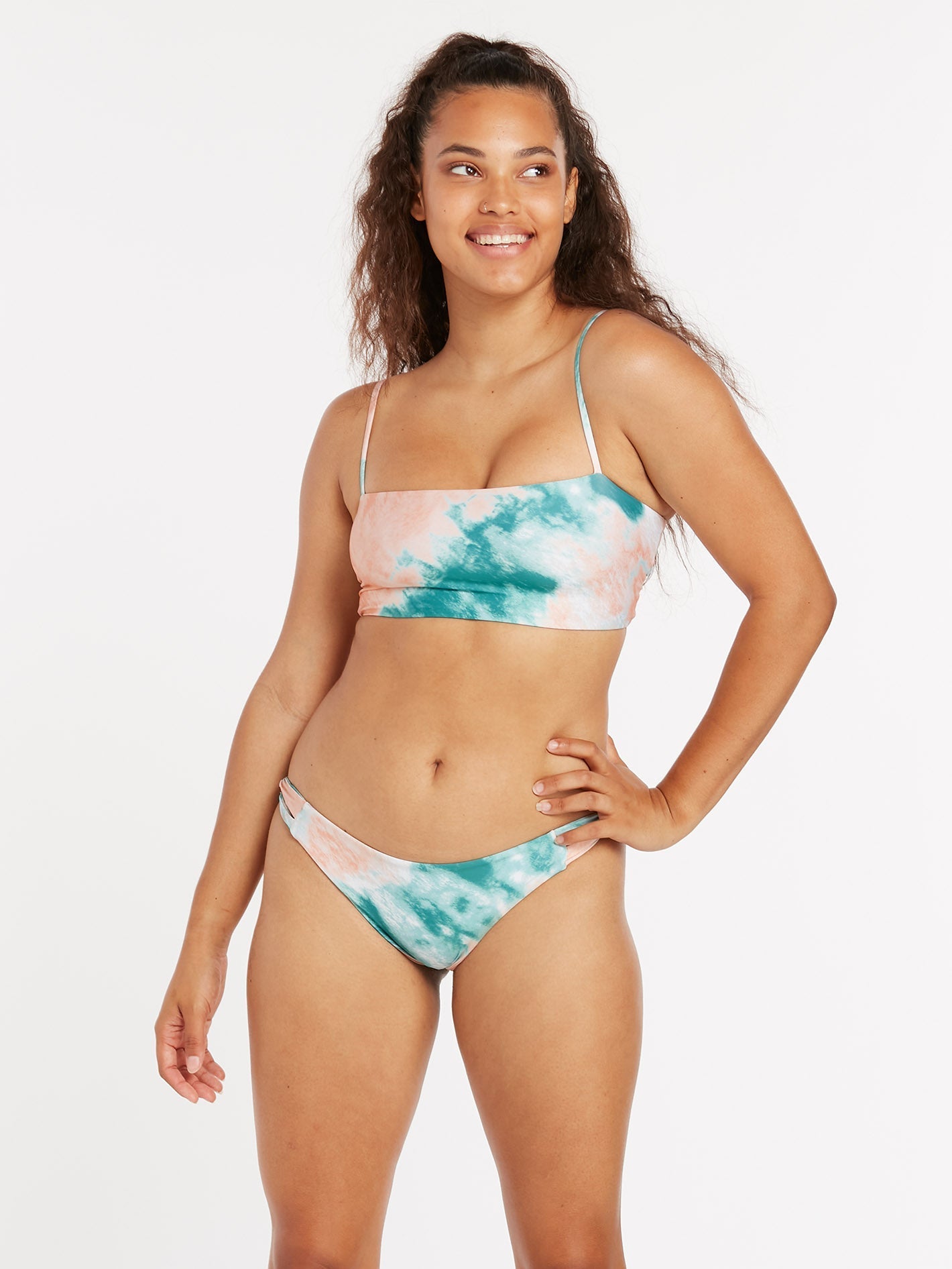 Haut de maillot court Blurred Lines - HAZEY PINK