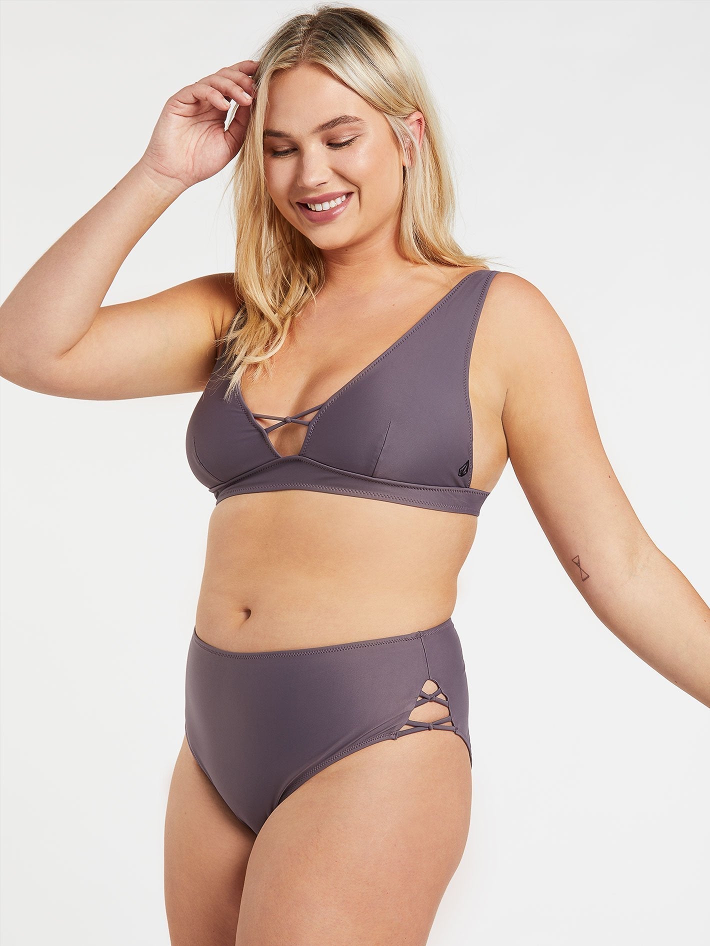 Simply Solid Neckholder-Bikinioberteil - Stahlviolett