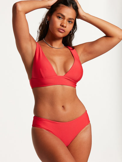 Simply Seamless Halterneck Bikini Top - True Red