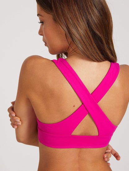 Simply Seamless Neckholder-Badeanzugoberteil – FUSCHIA